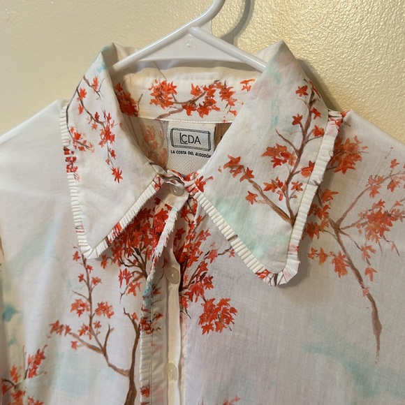 LCDA La Costa Del Algodōn En Plein Air Lingerie Long Floral Dress Size Medium - Picture 3 of 16